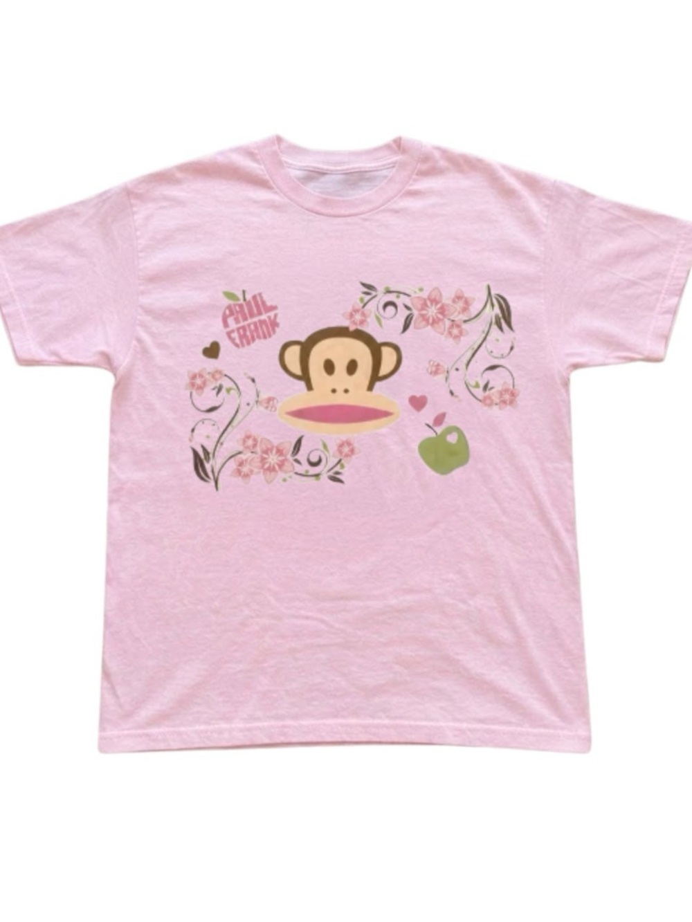Gildan Pink Paul Frank Graphic Monkey Floral Tee
